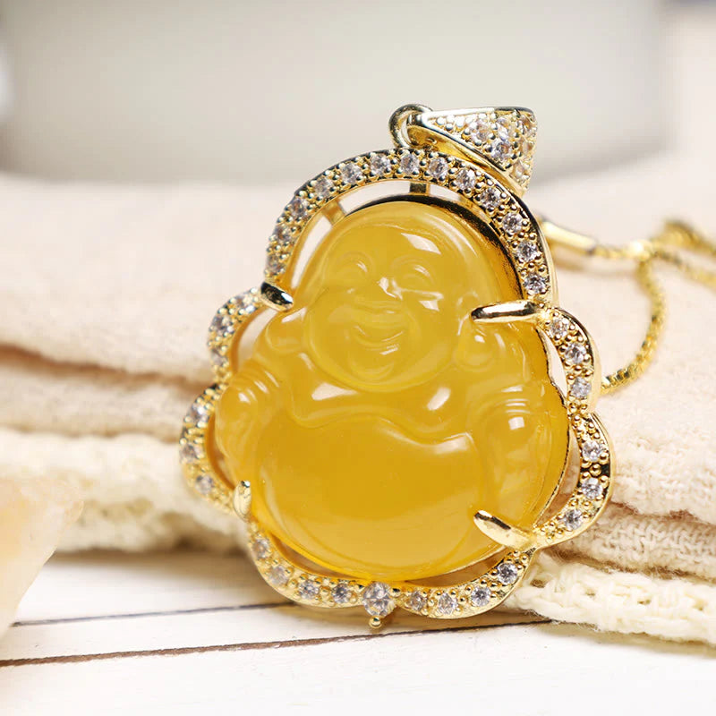Good Luck Laughing Buddha Necklace