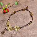 Amethyst Pink Crystal Green Aventurine Rose Inner Peace Healing Anklet