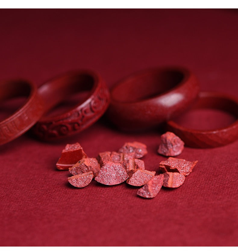 Cinnabar Om Mani Padme Hum Auspicious Clouds Blessing Ring