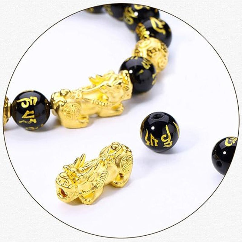 FengShui PiXiu Obsidian Wealth Bracelet