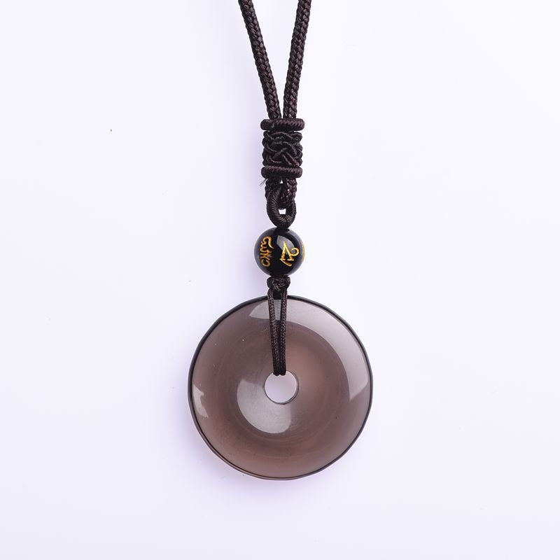 Tibetan Obsidian Protection Necklace