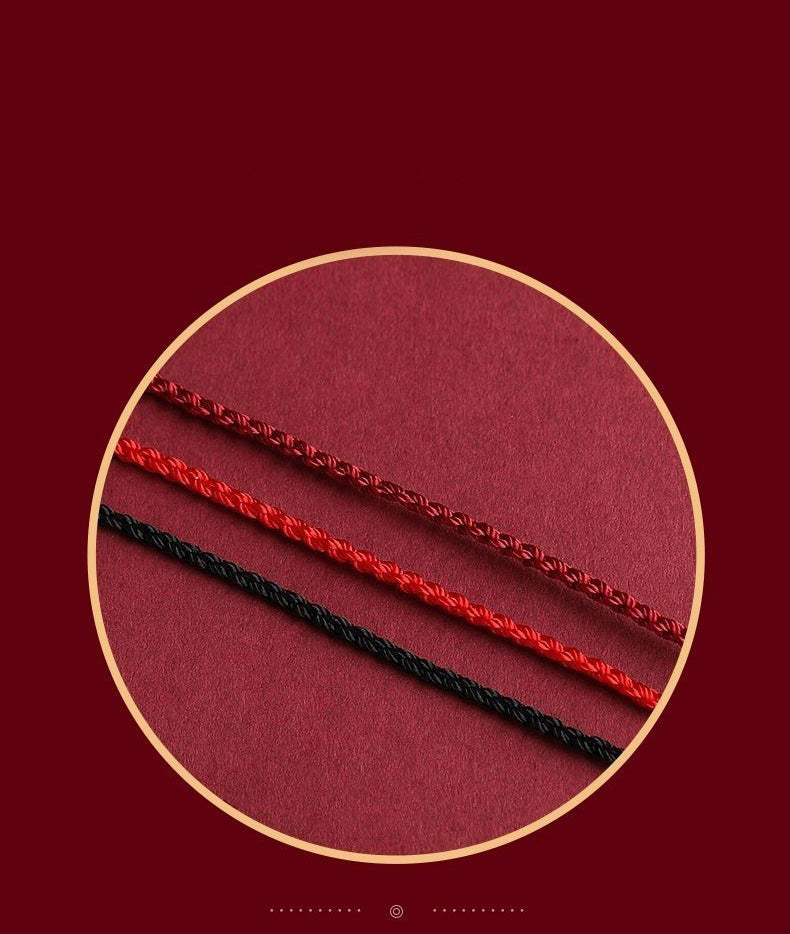 Cinnabar Blessing Red String Golden Infinity Symbol Bracelet Anklet