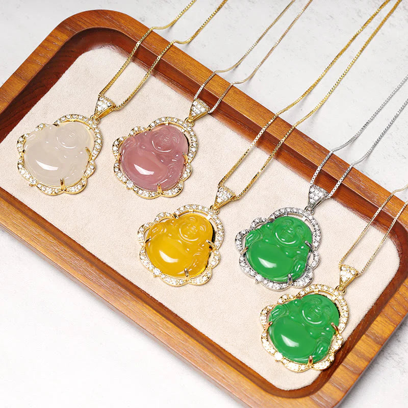 Good Luck Laughing Buddha Necklace
