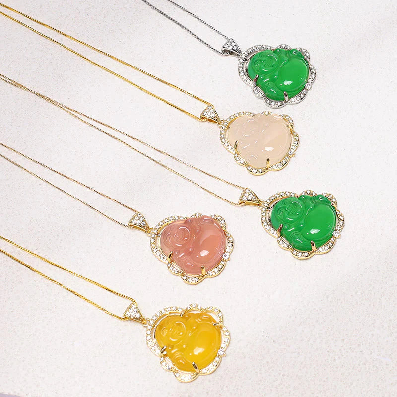 Good Luck Laughing Buddha Necklace